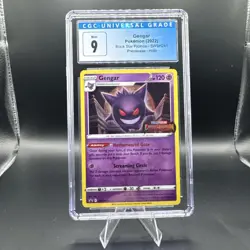 Pokemon TCG Gengar Promo Lost Origin Stamped Prerelease Black Star SWSH241 CGC 9 - Image 1