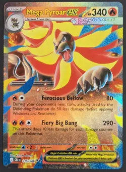 Pokemon TCG: Chaos Rising - Mega Pyroar ex (015/086) Double Rare Holo - Image 1