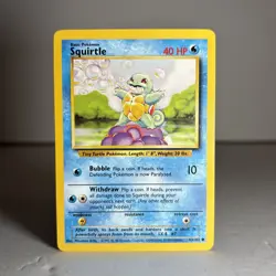 Squirtle 63/102 Common Base Set 1999 WOTC Pokemon Card NM - Image 1