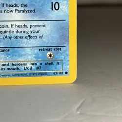 Squirtle 63/102 Common Base Set 1999 WOTC Pokemon Card NM - Image 4