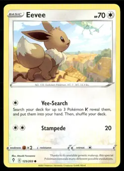 2021 Sword & Shield - Evolving Skies Eevee Basic/Common #125 - Image 1