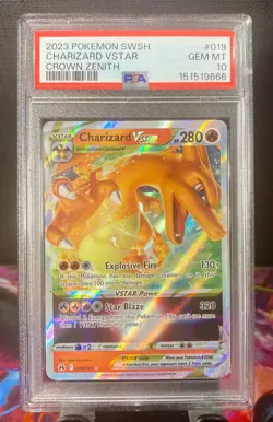 2023 POKEMON SWORD & SHIELD CROWN ZENITH #019 CHARIZARD VSTAR PSA 10 - Image 1