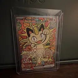 Pack Fresh Meowth ex 121/088 Full Art Holo Rare English Pokemon TCG - Image 1