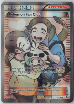 Pokemon Fan Club (106 Full Art) Ultra Rare XY - Flashfire 106/106 LP - Image 1