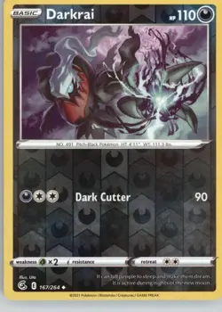 Darkrai 167/264 Uncommon Fusion Strike Pokemon Reverse Holo Near Mint - Image 1