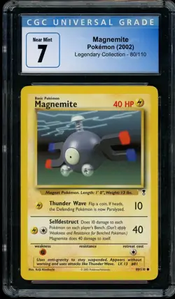 2002 Pokemon Legendary Collection #80 Magnemite - CGC/PSA 7 NM - Image 1