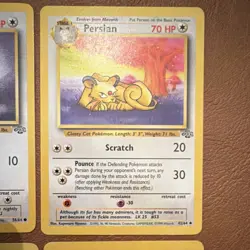 Pokemon TCG WOTC Jungle/Base Set 2 Lot (4) Meowth/Persian Eng 1999 - Image 3