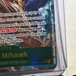 Bandai One Piece OP14-119 Dracule Mihawk SEC ALTERNATE ART - Image 4