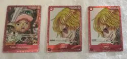 Bandai One Piece Card Game ST01 Lot Sanji & Tony Tony Chopper Foil 5x Character - Image 1