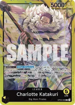 OP03-099 Charlotte Katakuri AA Alt Art Foil Starter English L One Piece TCG Card - Image 2