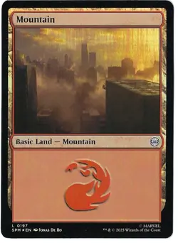 Magic The Gathering Spider-Man Land Foil Lot Of 4 Cards - Mountain - Image 1