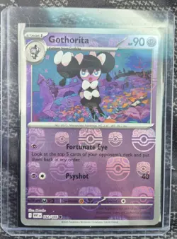 Pokemon Gothorita TCG Card White Flare Sv: 042/086 Master Ball Reverse Holo NM - Image 1