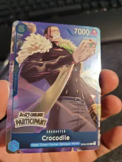 Crocodile Online Regional 2023 Tournament Participant One Piece Promotion Card - Image 1