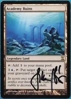 Academy Ruins Time Spiral PLD Rare SIGNED MAGIC MTG CARD (ID# 518319) ABUGames - Image 1