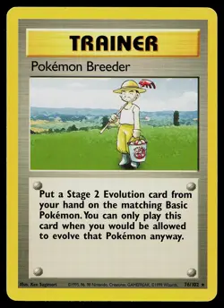 Pokemon Card - Pokemon Breeder Base Set 076/102 Rare - Image 1