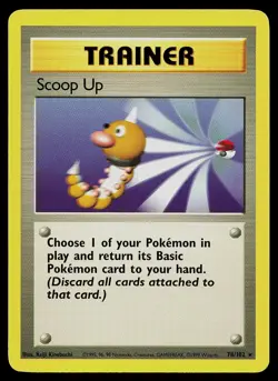 Pokemon Card - Scoop Up Base Set Unlimited 78/102 Rare - Image 1