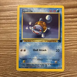 Pokemon Squirtle 1st Edition Team Rockets Series 68/82 Common Card - Image 1