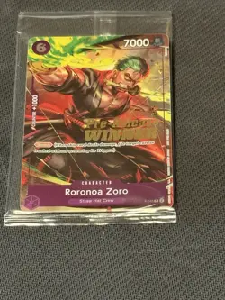 One Piece Card Game - Roronoa Zoro (Pre-Release Winner] P-045 - Image 2