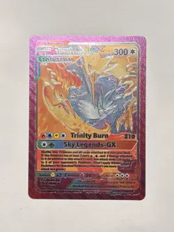 Rainbow Foil FAN ART Display Card Moltres & Zapdos & Articuno GX Tag Team 44/68 - Image 1