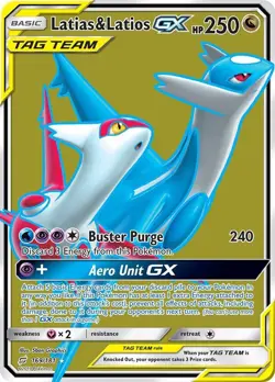 Latias & Latios GX 169/181 Full Art Tag Team Pokemon Card - Image 1