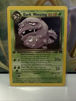 Dark Weezing 31/82 1st Edition - LP- Team Rocket 2000 Pokemon Card WOTC - Image 1