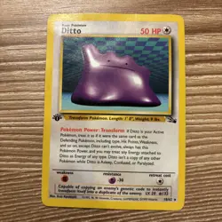 Pokemon TCG Ditto Fossil, Unlimited Rare, Non-Holo Card 18/62 - Image 1