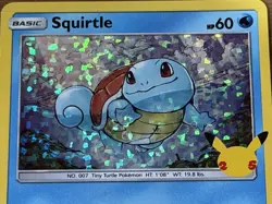 Pokemon TCG Card 17/25 Holo Squirtle McDonald’s 25th Anniv. Promo Nm/mint ERROR! - Image 3