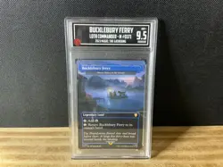 MTG LOTR Middle-earth Borderless Bucklebury Ferry 0371 TCCG 9.5 Mint + NOT PSA - Image 1