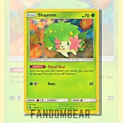 Shaymin HOLO RARE card 33/214 SM Lost Thunder 2018 Pokemon BEAUTIFUL ART - LP - Image 1
