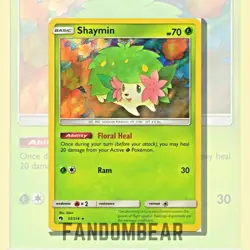 Shaymin HOLO RARE card 33/214 SM Lost Thunder 2018 Pokemon BEAUTIFUL ART - LP - Image 3
