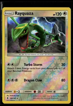 Rayquaza 106/145 Guardians Rising Reverse Holo Rare Pokemon - Image 1