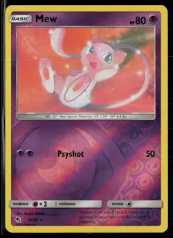Mew 32/68 Hidden Fates Reverse Holo Rare Pokemon - Image 1