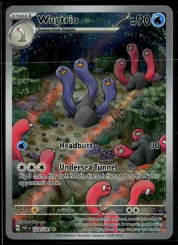 Wugtrio 224/091 Paldean Fates Illustration Rare Pokemon - Image 1