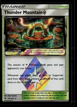 Thunder Mountain ◇ 191/214 Lost Thunder Prism Star Rare Pokemon - Image 1