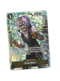 One Piece Card Game Spandam OP03-086 R Alternate Art Parallel Card NM - Image 1