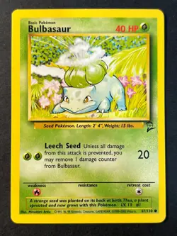 Bulbasaur 67/130 Base Set 2 common Pokemon Card TCG - WOTC - Near Mint - Image 1