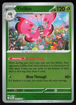 Vivillon 009/088 Uncommon Perfect Order Pokemon Reverse Holo Near Mint - Image 1