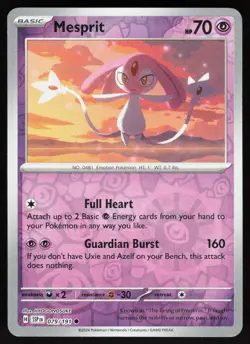 Mesprit 079/191 Common Surging Sparks Pokemon Reverse Holo Near Mint - Image 1