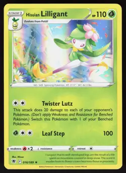 Hisuian Lilligant 016/189 Holo Rare Astral Radiance Pokemon Holo Lightly Played - Image 1