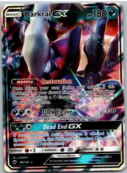 Darkrai GX 88/147 Holo GX Rare Burning Shadows Pokemon NM - Image 1