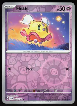 Flittle 68/142 Common Stellar Crown Pokemon Reverse Holo Near Mint - Image 1