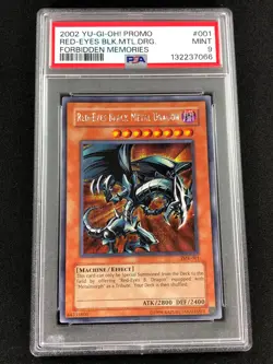 Yugioh 2002 Red Eyes Black Metal Dragon FMR-001 PSA 9 Secret Rare - Image 1