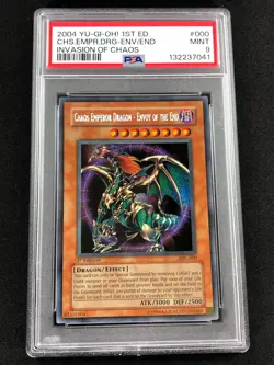 Yugioh 2004 Chaos Emperor Dragon Envoy Of The End 1st IOC-000 PSA 9 Secret Rare - Image 1