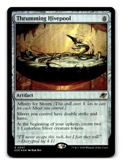 Thrumming Hivepool #247 Rare Edge of Eternities Magic: The Gathering Foil LP - Image 1