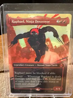 Raphael, Ninja Destroyer (Borderless) Foil M Teenage Mutant Ninja Turtles 218 NM - Image 1