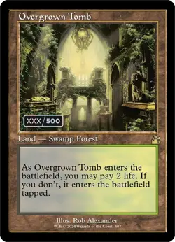 Overgrown Tomb (Retro Frame) (Serial Numbered) [RVR - 407] - NM [Foil] TCG MTG - Image 1