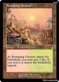 Stomping Ground (Retro Frame) (Serial Numbered) [RVR - 413] - NM [Foil] TCG MTG - Image 1