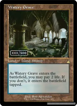Watery Grave (Retro Frame) (Serial Numbered) [RVR - 415] - NM [Foil] TCG MTG - Image 1