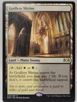 Godless Shrine NM MTG Ravnica Allegiance RNA Shock Land Orzhov EDH Modern - Image 1