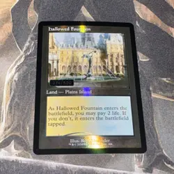 Hallowed Fountain X1 Mtg Ravnica Remastered Nm Retro Frame Foil Serialized - Image 1